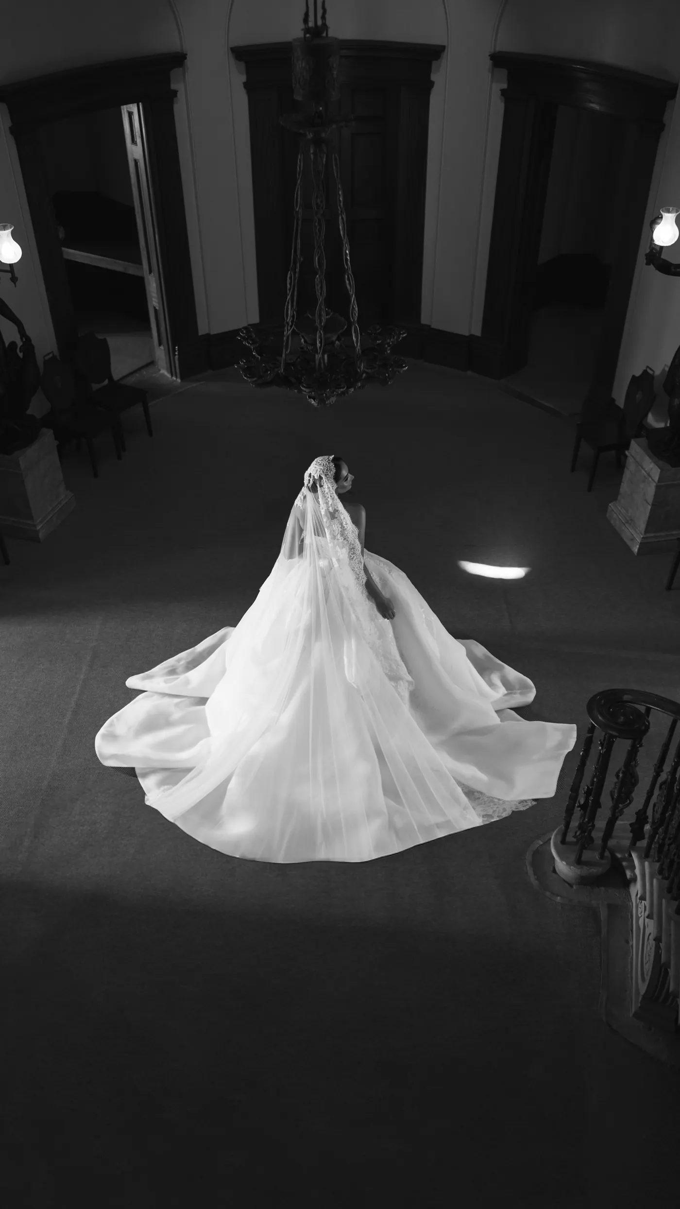 Bridal gown editorial portrait